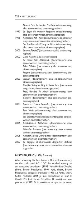 Encyclopedia of French Film Directors