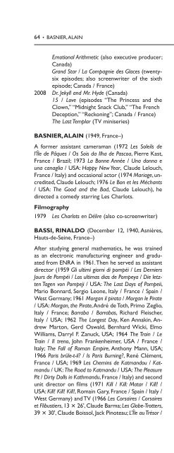 Encyclopedia of French Film Directors