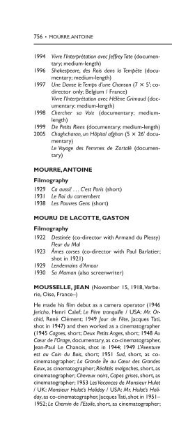 Encyclopedia of French Film Directors