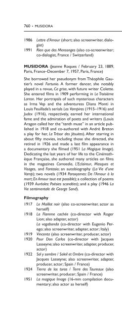 Encyclopedia of French Film Directors