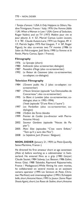 Encyclopedia of French Film Directors