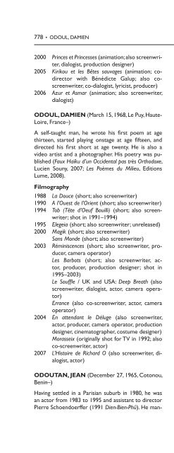 Encyclopedia of French Film Directors