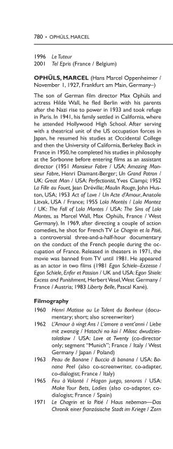 Encyclopedia of French Film Directors