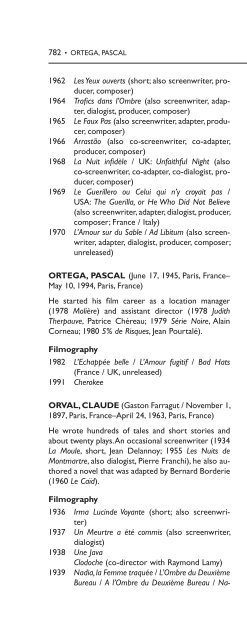 Encyclopedia of French Film Directors