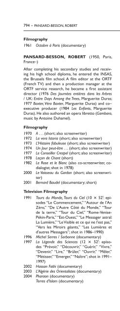 Encyclopedia of French Film Directors