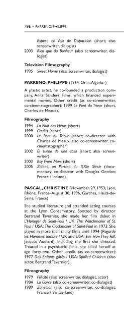 Encyclopedia of French Film Directors