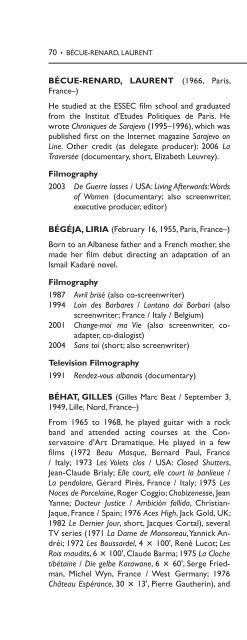 Encyclopedia of French Film Directors