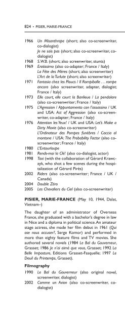 Encyclopedia of French Film Directors