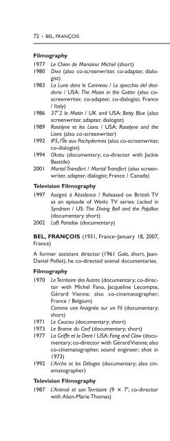 Encyclopedia of French Film Directors