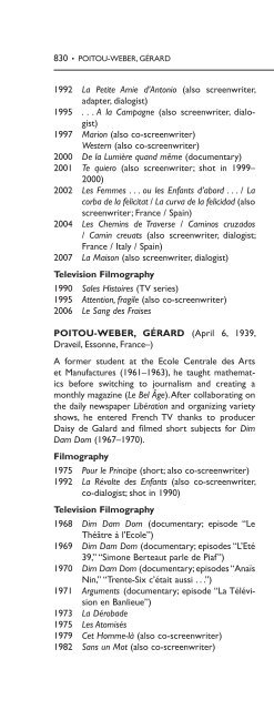 Encyclopedia of French Film Directors