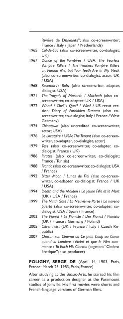 Encyclopedia of French Film Directors