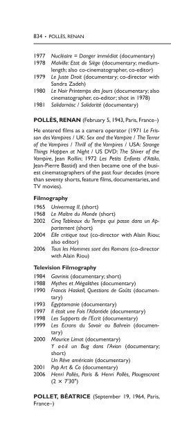 Encyclopedia of French Film Directors