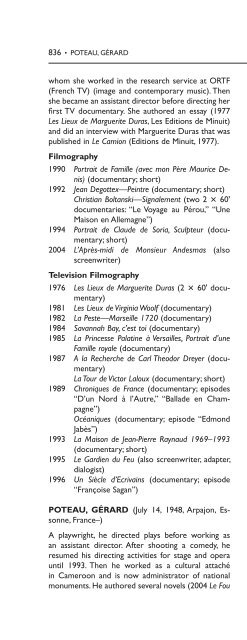 Encyclopedia of French Film Directors