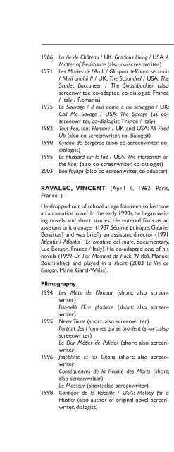 Encyclopedia of French Film Directors