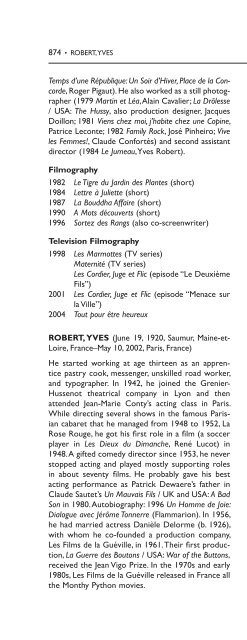 Encyclopedia of French Film Directors