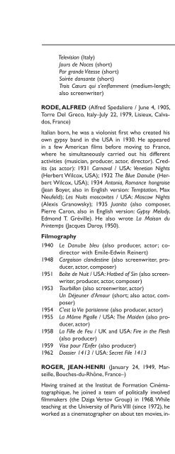 Encyclopedia of French Film Directors