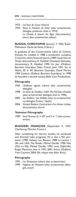 Encyclopedia of French Film Directors