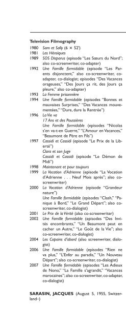 Encyclopedia of French Film Directors