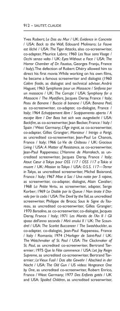 Encyclopedia of French Film Directors