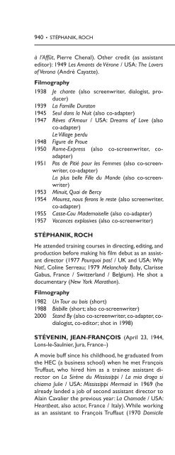 Encyclopedia of French Film Directors