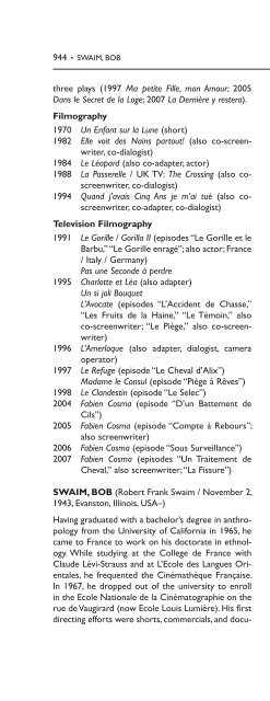 Encyclopedia of French Film Directors