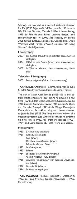 Encyclopedia of French Film Directors