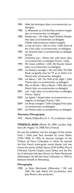 Encyclopedia of French Film Directors