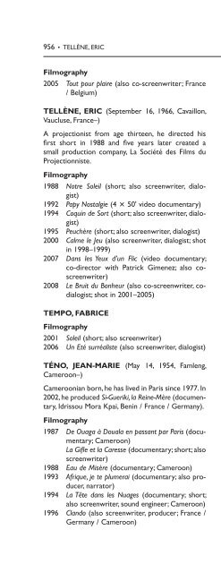 Encyclopedia of French Film Directors