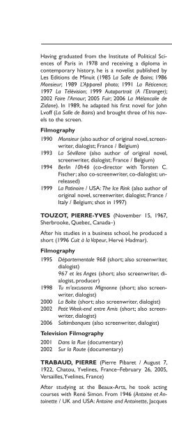 Encyclopedia of French Film Directors