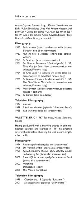 Encyclopedia of French Film Directors