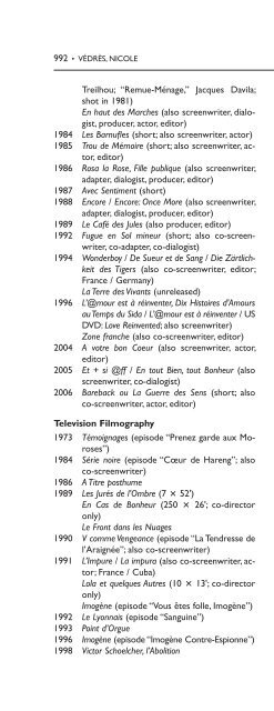 Encyclopedia of French Film Directors