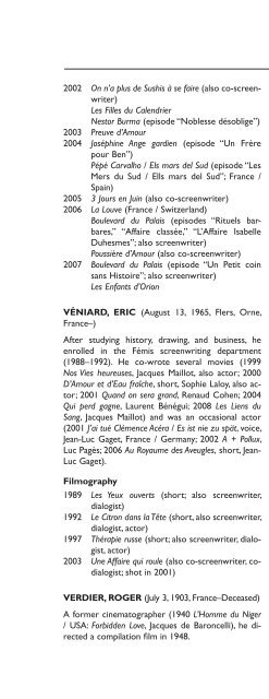 Encyclopedia of French Film Directors