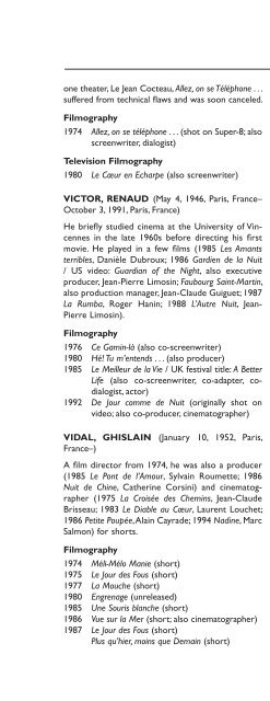 Encyclopedia of French Film Directors