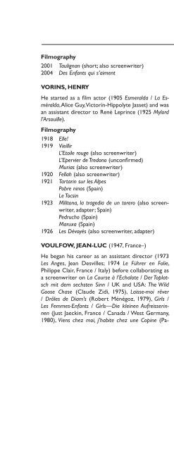 Encyclopedia of French Film Directors