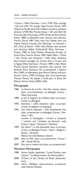 Encyclopedia of French Film Directors