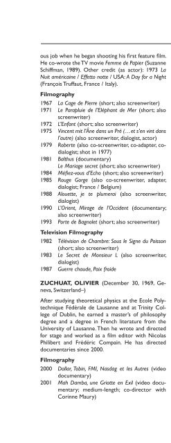 Encyclopedia of French Film Directors