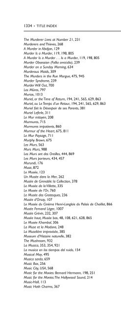 Encyclopedia of French Film Directors