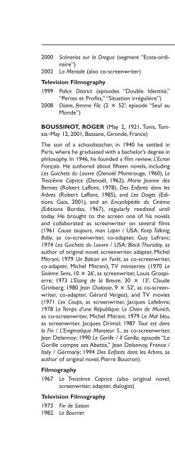 Encyclopedia of French Film Directors