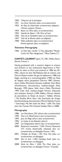 Encyclopedia of French Film Directors