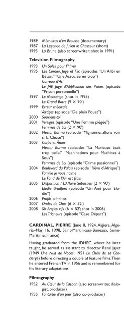 Encyclopedia of French Film Directors