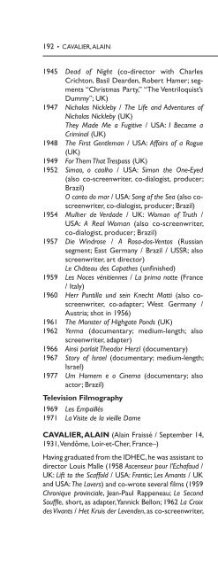 Encyclopedia of French Film Directors