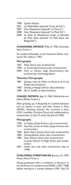 Encyclopedia of French Film Directors