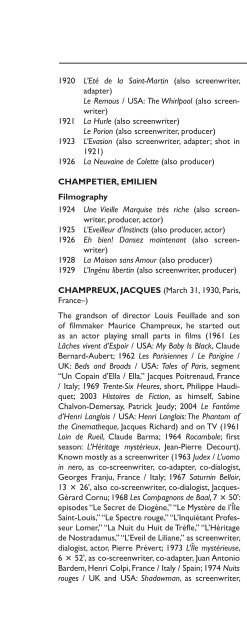 Encyclopedia of French Film Directors