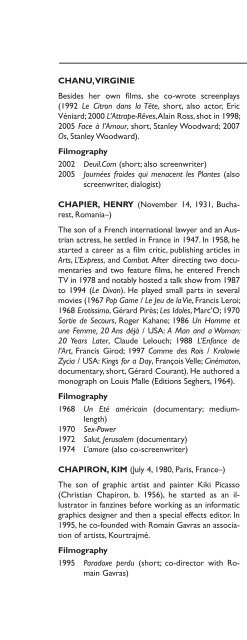 Encyclopedia of French Film Directors