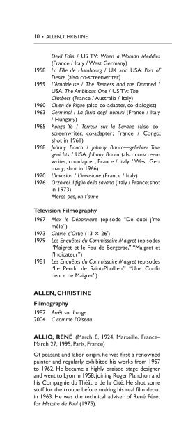 Encyclopedia of French Film Directors