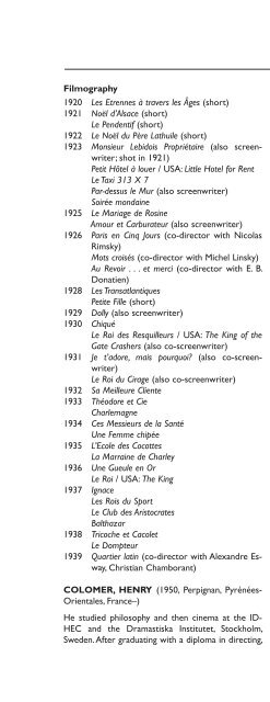 Encyclopedia of French Film Directors