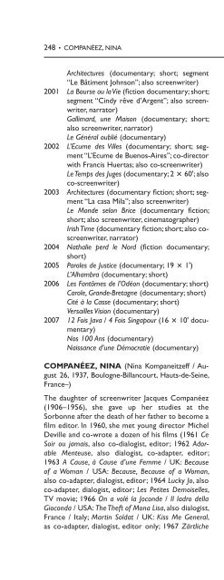 Encyclopedia of French Film Directors