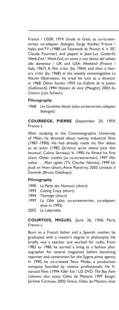 Encyclopedia of French Film Directors