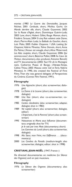 Encyclopedia of French Film Directors