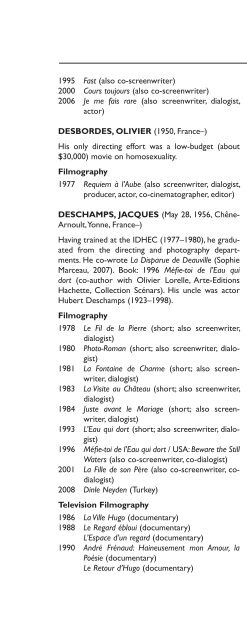 Encyclopedia of French Film Directors